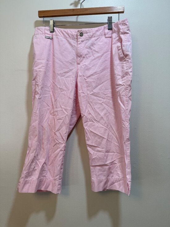 Lauren Ralph Lauren Pants - Lauren Ralph Lauren Active Cropped Pants 6P Vintage Seersucker 1990s Vintage